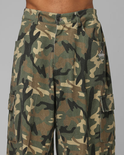 F-16 Balloon Cargo Pants Woodland Camo