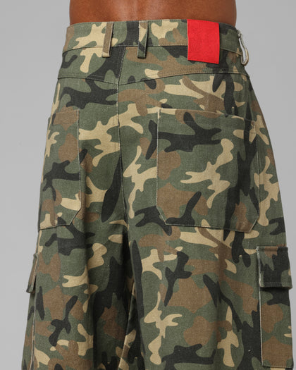 F-16 Balloon Cargo Pants Woodland Camo
