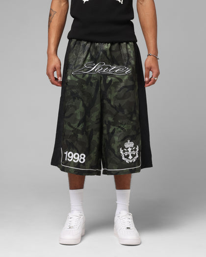 Fight Club 3 Quarter Shorts Woodland Camo