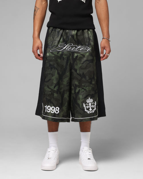 Fight Club 3 Quarter Shorts Woodland Camo