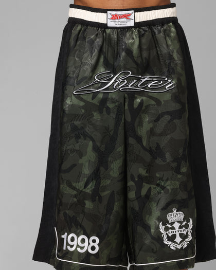 Fight Club 3 Quarter Shorts Woodland Camo
