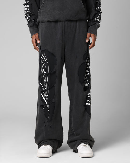Destruction Sweatpants Black