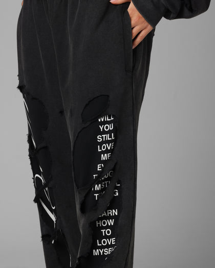 Destruction Sweatpants Black