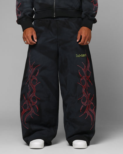 Loiter X Yu-Gi-Oh! Slifer Sky Dragon Sweatpants Black Wash