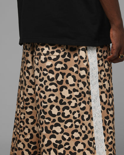 Lace Jorts Leopard