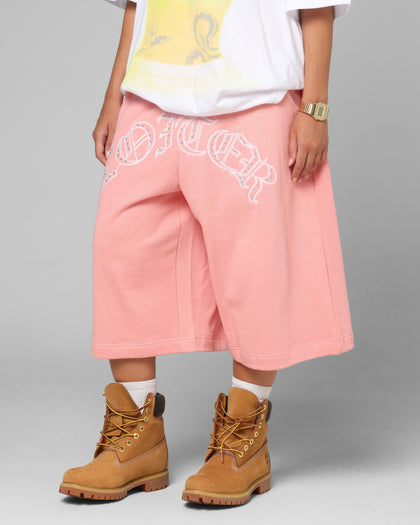 Loiter Destruct Sweat Shorts Pink