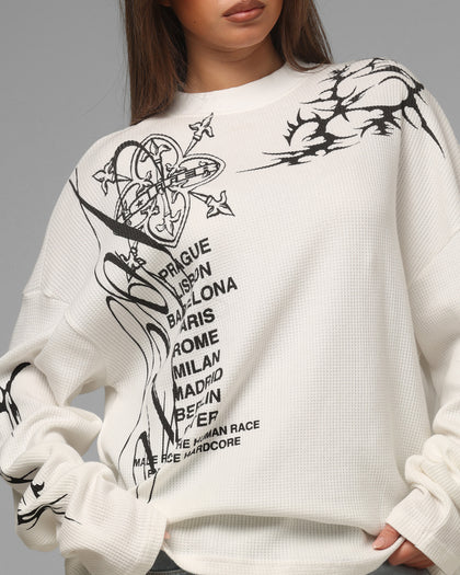 Loiter Cyber Thermal Long Sleeve T-Shirt Off White