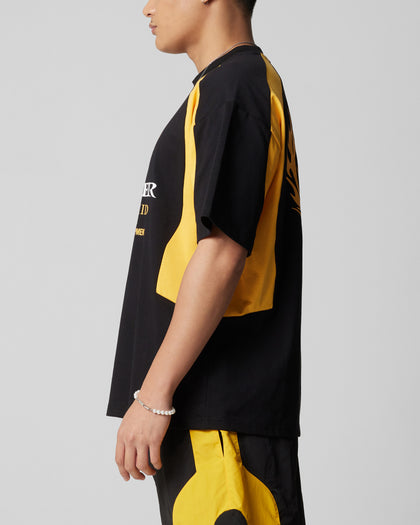 Loiter Subcultural Panel T-Shirt Black/Yellow