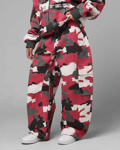 Loiter X WWE Dudley Boyz Cargo Pants Red Camo