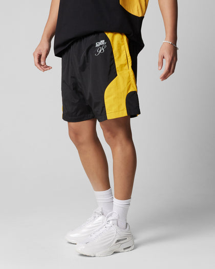 Loiter Subculture Panel Shorts Black/Yellow