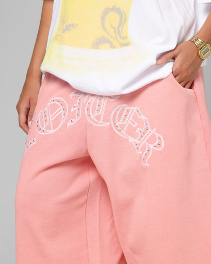 Loiter Destruct Sweat Shorts Pink