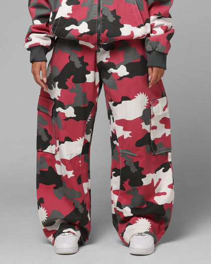 Loiter X WWE Dudley Boyz Cargo Pants Red Camo