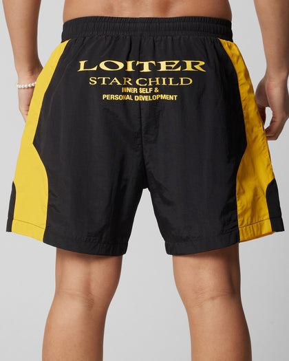 Loiter Subculture Panel Shorts Black/Yellow