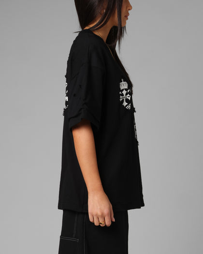 Loiter Destruction T-Shirt Black Wash