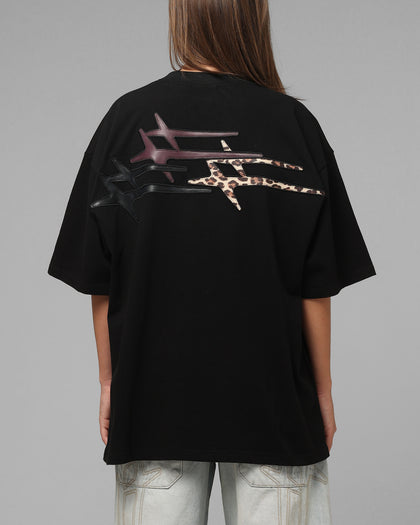 Loiter Hybrid Patch T-Shirt Black