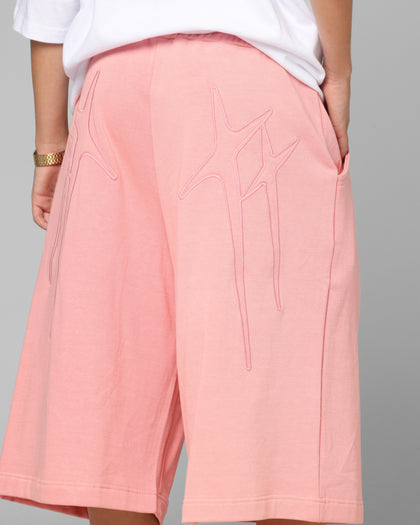 Loiter Destruct Sweat Shorts Pink
