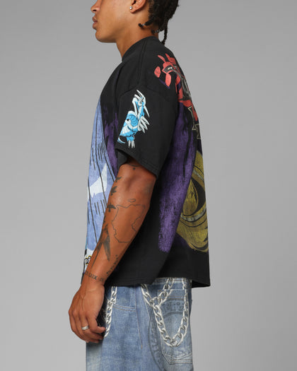 Loiter X Yu-Gi-Oh! Pegasus T-Shirt Vintage Black