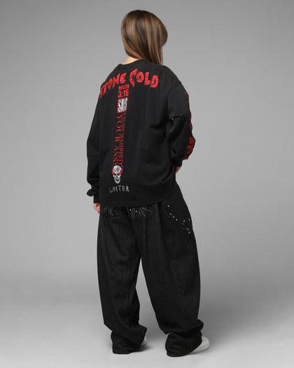 Loiter X WWE Stone Cold Long Sleeve T-Shirt Black