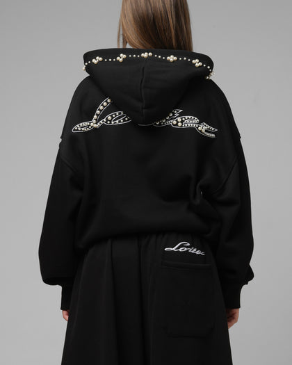 Loiter Pearl Zip Hoodie Black