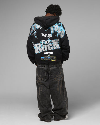 Loiter X WWE Stone Cold Beef Vintage Zip Hoodie Black