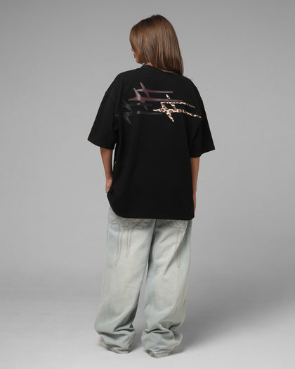 Loiter Hybrid Patch T-Shirt Black