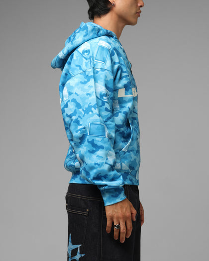 Loiter Digi Camo Zip Hoodie Blue Camo