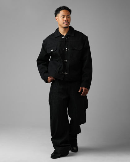 Loiter Selvedge Denim Boot Cut Jeans Black