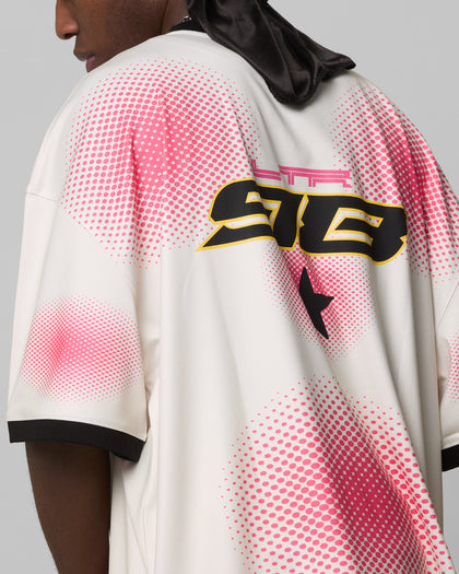 Loiter Motorway Sport T-Shirt Off White/Pink
