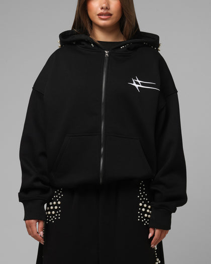 Loiter Pearl Zip Hoodie Black