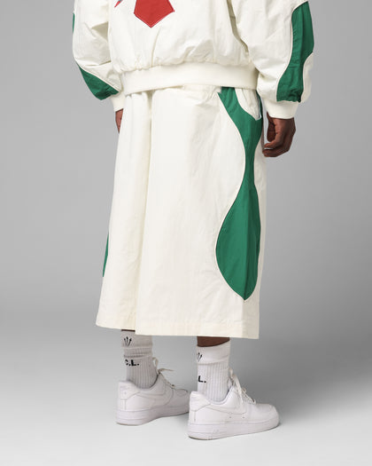 Loiter Club Classic Track Shorts White/Green