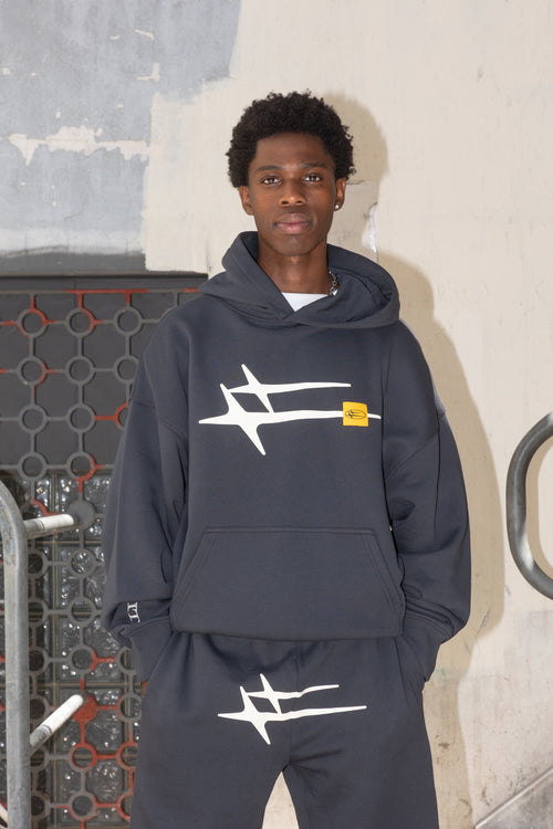 Loiter Hybrid Hoodie Charcoal