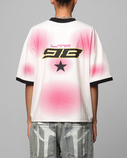 Loiter Motorway Sport T-Shirt Off White/Pink
