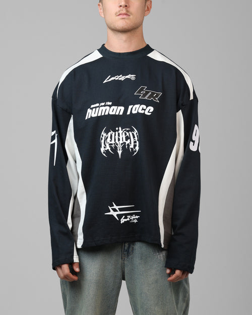 Loiter Night Crawler Long Sleeve T-Shirt Black/White