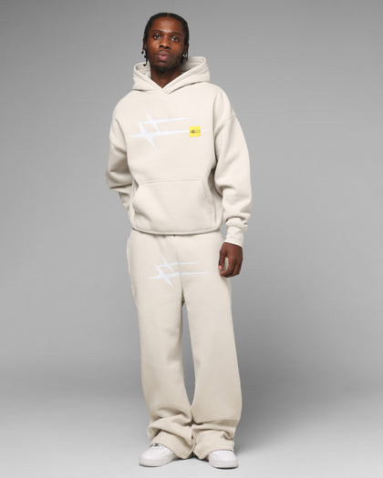 Loiter Hybrid Hoodie Stone