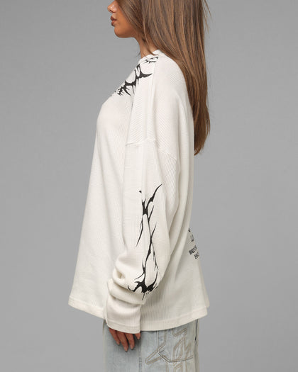 Loiter Cyber Thermal Long Sleeve T-Shirt Off White