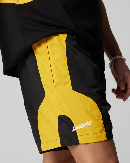 Loiter Subculture Panel Shorts Black/Yellow
