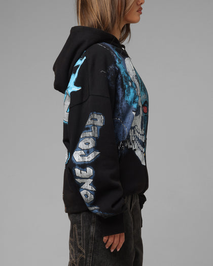 Loiter X WWE Stone Cold Beef Vintage Zip Hoodie Black