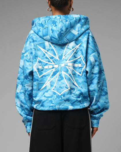 Loiter Digi Camo Zip Hoodie Blue Camo