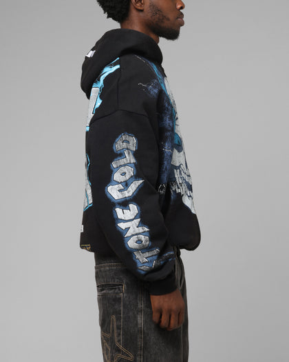 Loiter X WWE Stone Cold Beef Vintage Zip Hoodie Black