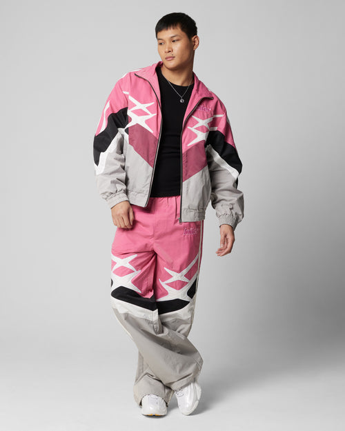 Loiter Hybrid Trackpants Pink/Grey