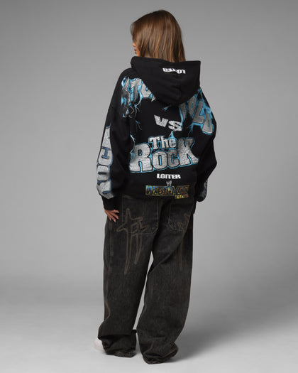 Loiter X WWE Stone Cold Beef Vintage Zip Hoodie Black