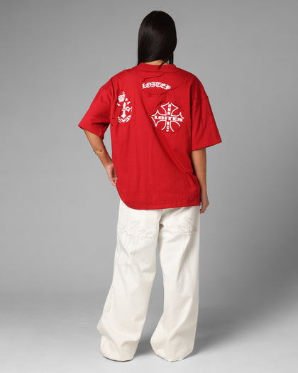 Loiter Destruction T-Shirt Red