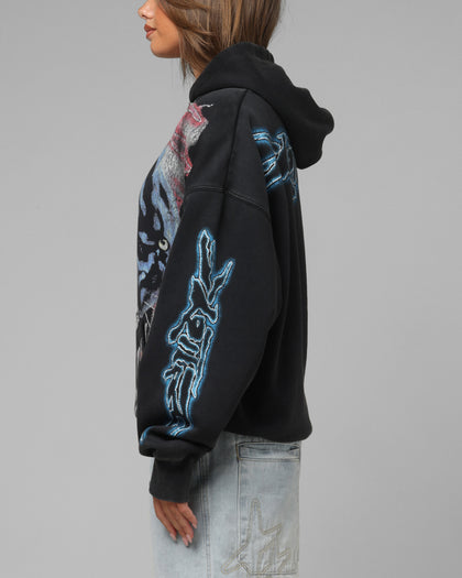 Loiter Panther Airbrush Hoodie Black