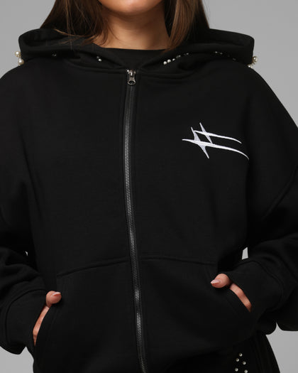 Loiter Pearl Zip Hoodie Black
