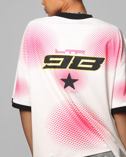 Loiter Motorway Sport T-Shirt Off White/Pink