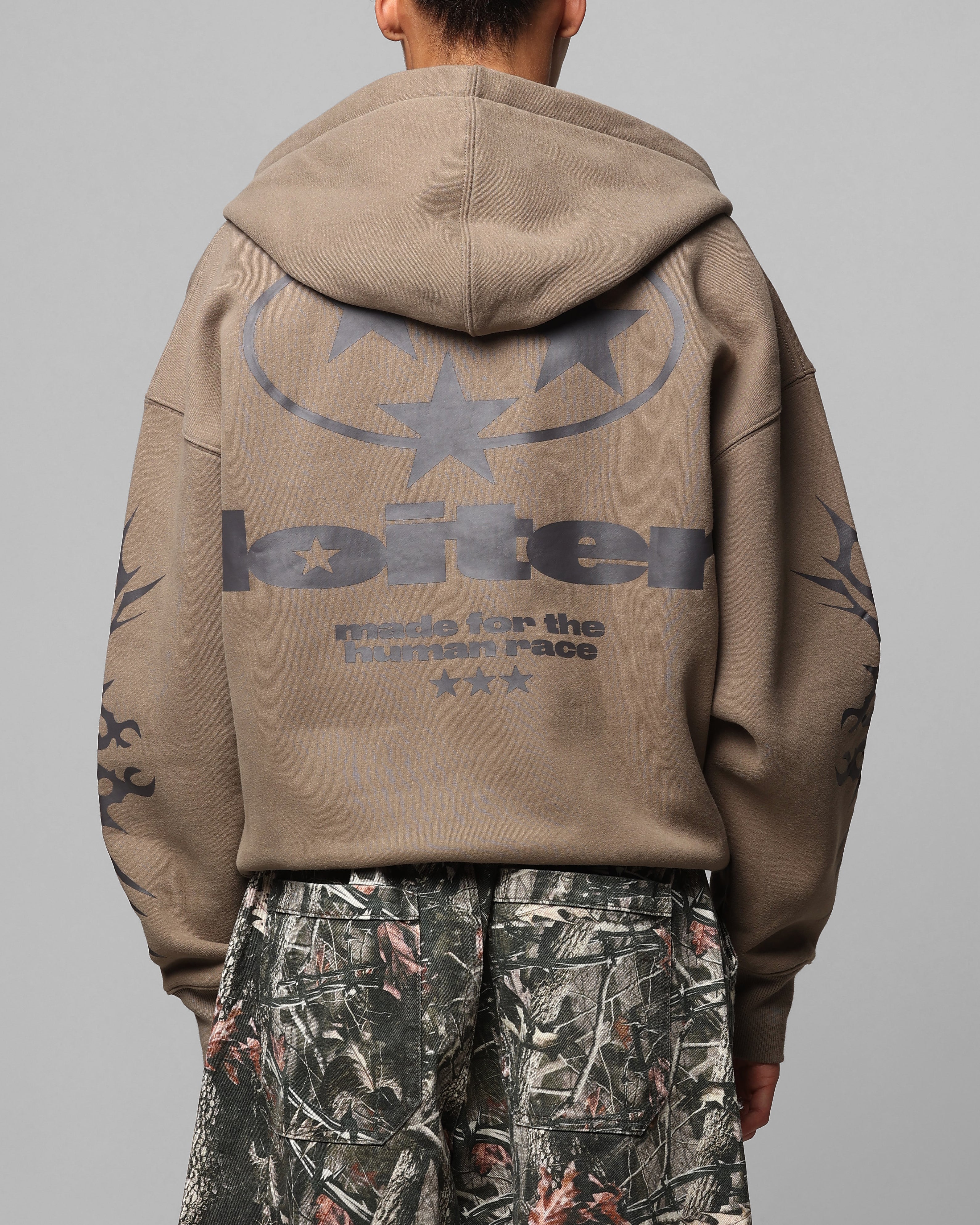 Loiter Solar Zip Hoodie Blue