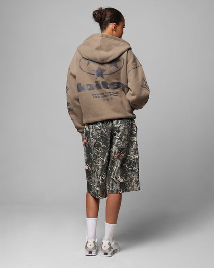 Loiter Solar Zip Hoodie Brown