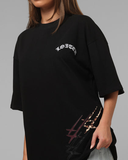 Loiter Hybrid Patch T-Shirt Black