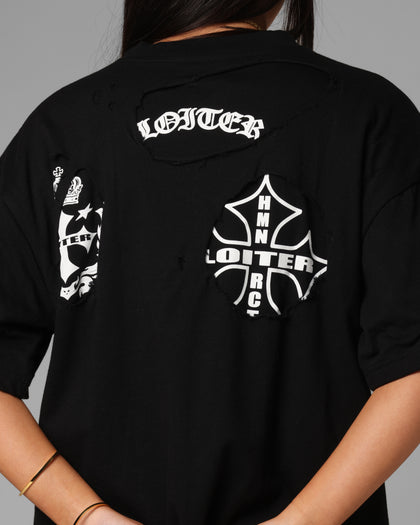 Loiter Destruction T-Shirt Black Wash