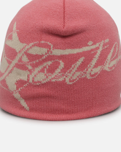 HYBRID SKULL KNIT BEANIE - Pink